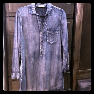 Cloth & Stone Distressed Denim Dress XS